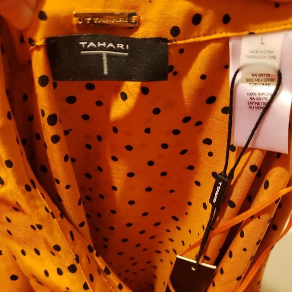 Tahari Burnt Orange Maxi Large Dress - Picture 5 of 6